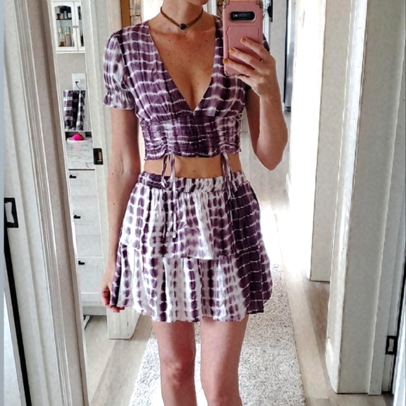 Le Lis | Dolls Kill Tie Dye 2 Piece Dress - Picture 3 of 11